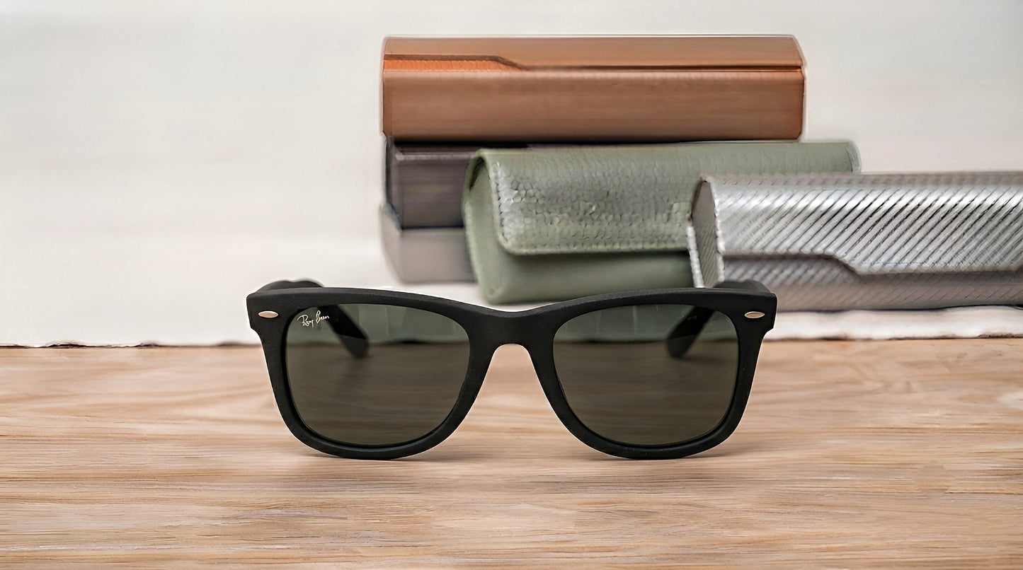 Wayfarer Style Sunglasses ( Matte Black )