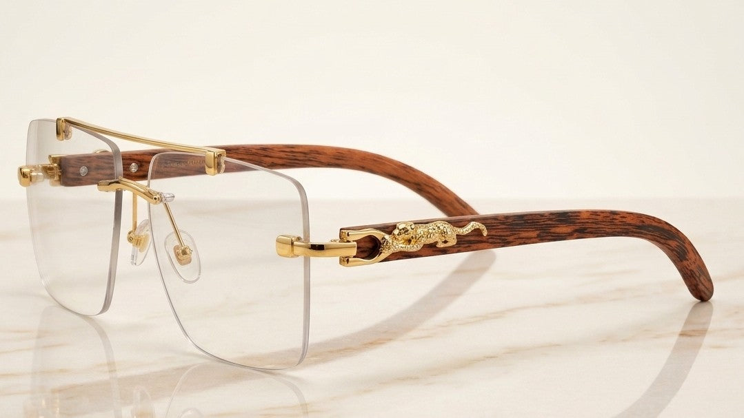 Premium Stylish 3 Piece Photo Chromic Blue Cut Glasses ( Thin Sides ) | With Premium Magnetic Case
